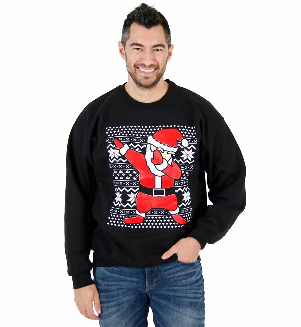 Costume Agent Dabbing Santa Ugly Christmas Sweatshirt 3 Costume Agent Dabbing Santa Ugly Christmas Sweatshirt