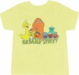 Coastal Concept Shirts / Tops Sesame Street Group Yellow T-shirt 3 Coastal Concept Shirts / Tops Sesame Street Group Yellow T-shirt