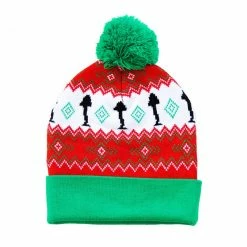 Concept One Beanies A Christmas Story Movie Fragile! Lamp Cuff Pom Beanie