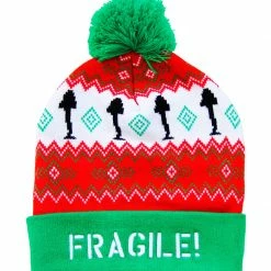 Concept One Beanies A Christmas Story Movie Fragile! Lamp Cuff Pom Beanie