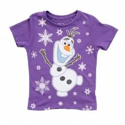 Mighty Fine Snowing On Olaf Snowman Girls T-Shirt