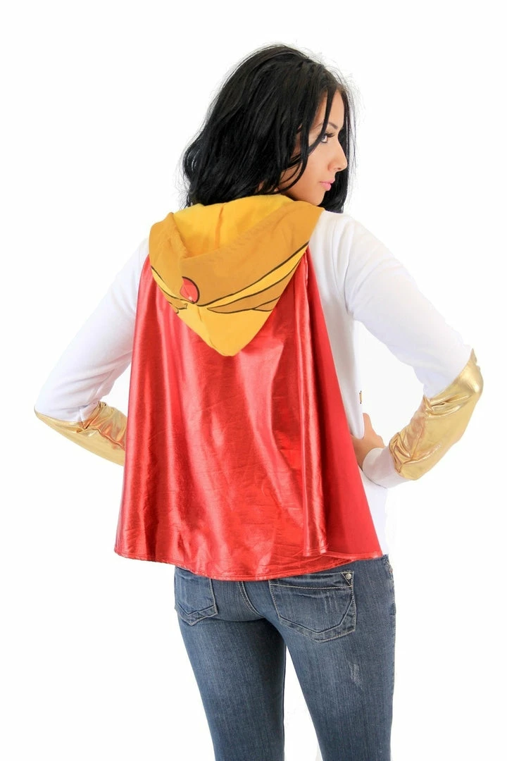 Mighty Fine I Am She Ra Juniors White Hoodie With Cape Hoodies 4 Mighty Fine I Am She Ra Juniors White Hoodie With Cape Hoodies