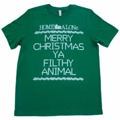T-Line NEW Home Alone Merry Christmas Ya Filthy Animal T-shirt Men's Shirts