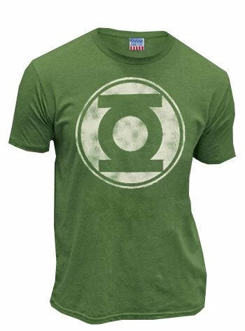 Junk Food Green Lantern Distressed Logo Mens T-shirt 3 Junk Food Green Lantern Distressed Logo Mens T-shirt