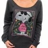 Junk Food Shirts / Tops Joe Cool Off The Shoulder Fleece Long Sleeve Sweatshirt