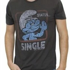 Junk Food Smurfs Status Single Vintage Inspired T-shirt