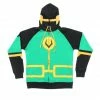 Mighty Fine Kid Loki Symbol Zip Up Costume Hoodie Sweatshirt