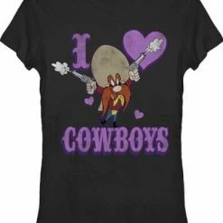 Fifth Sun Yosemite Sam I Heart Love Cowboys T-shirt Shirts / Tops