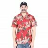 American Classics Magnum PI Tom Selleck Red Costume Shirt And Hat