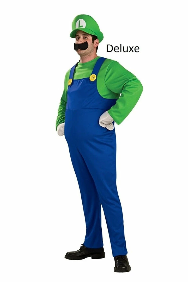 Rubies Super Mario Bros Adult Luigi Costume 3 Rubies Super Mario Bros Adult Luigi Costume