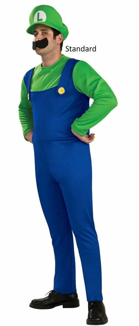 Rubies Super Mario Bros Adult Luigi Costume 4 Rubies Super Mario Bros Adult Luigi Costume