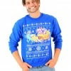Mighty Fine Sweaters & Sweatshirts My Little Pony Group Sleigh Ride Snowflakes Sweatshirt