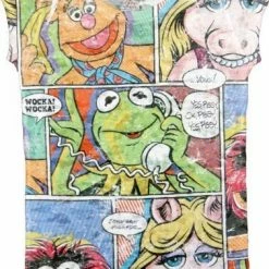 Awake The Muppets Comics Squares White Sublimation Burnout T-shirt Shirts / Tops