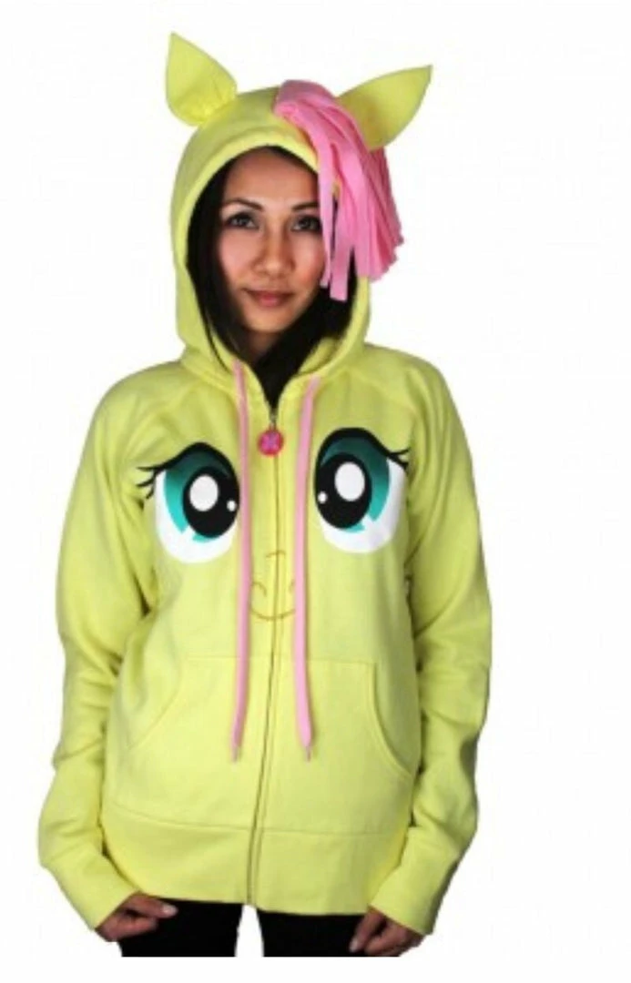 Mighty Fine Animation Fluttershy Pegasus Face Butter Yellow Hoodie With Mane And Wings 3 Mighty Fine Animation Fluttershy Pegasus Face Butter Yellow Hoodie With Mane And Wings