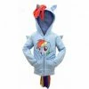 Mighty Fine Rainbow Dash Face Kids Hoodie Sweatshirt With Mane, Wings And Tail Kids / Infants