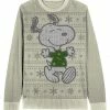 Hybrid Apparel Peanuts Snoopy Snowflake Pattern Christmas Sweater