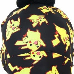 Bioworld Beanies Pikachu Pattern Black Pom Beanie
