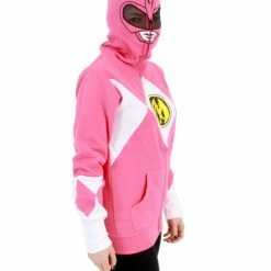 Mighty Fine Hoodies I Am Pink Ranger Full Zip Costume Hoodie Sweatshirt