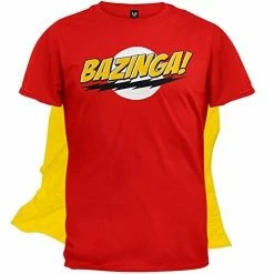 Ripple Junction The Big Bang Theory Bazinga! T-shirt With Attachable Cape Shirts / Tops
