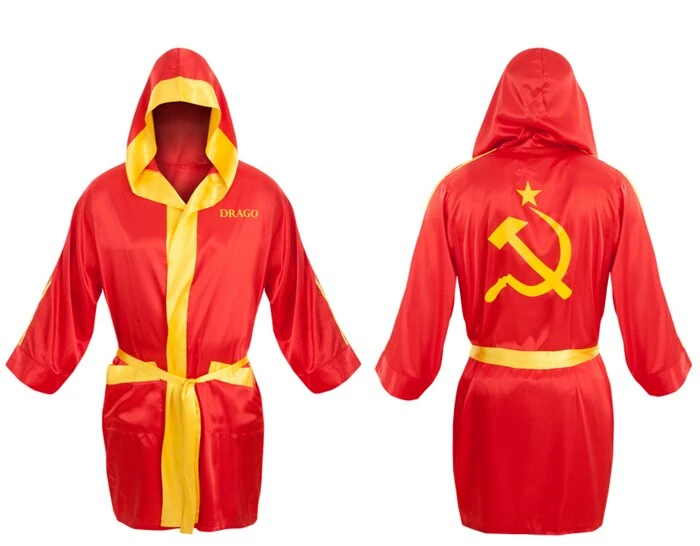 Costume Agent Red Ivan Drago Satin Robe And Short Set Robes 3 Costume Agent Red Ivan Drago Satin Robe And Short Set Robes