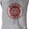 American Classics Saved By The Bell Bayside Tigers Logo Heather Gray Men's Tank Top 1 American Classics Saved By The Bell Bayside Tigers Logo Heather Gray Men's Tank Top