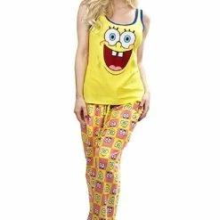 Underboss SpongeBob SquarePants And Patrick Reversible Tank Sleep Set Pajama Pajamas / Underwear