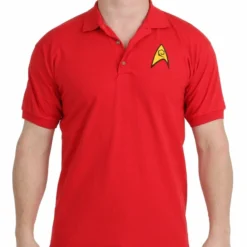 Mighty Fine Star Trek Starfleet Uniform Polo Shirt Shirts / Tops