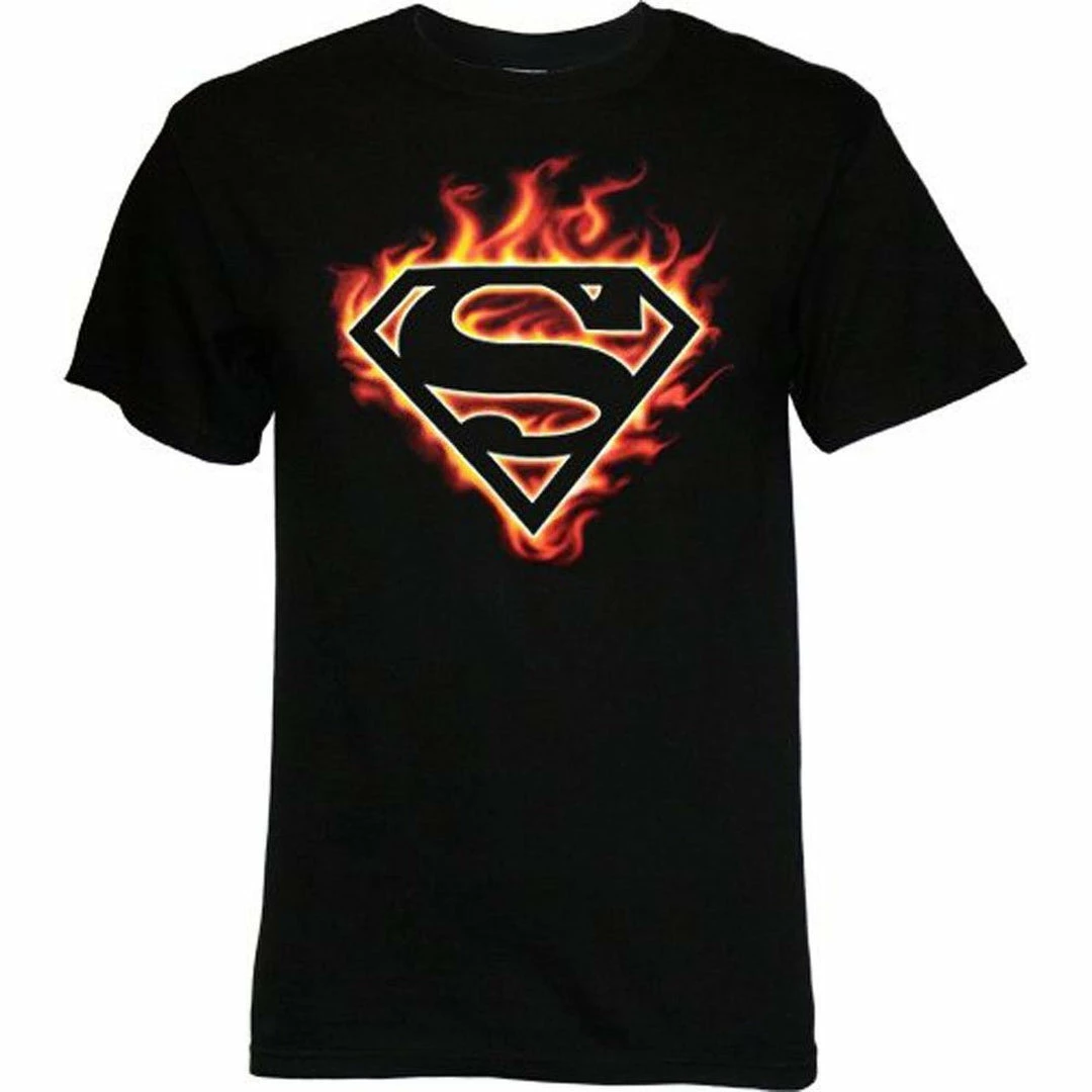 Changes Superman Logo Flames T-shirt 3 Changes Superman Logo Flames T-shirt