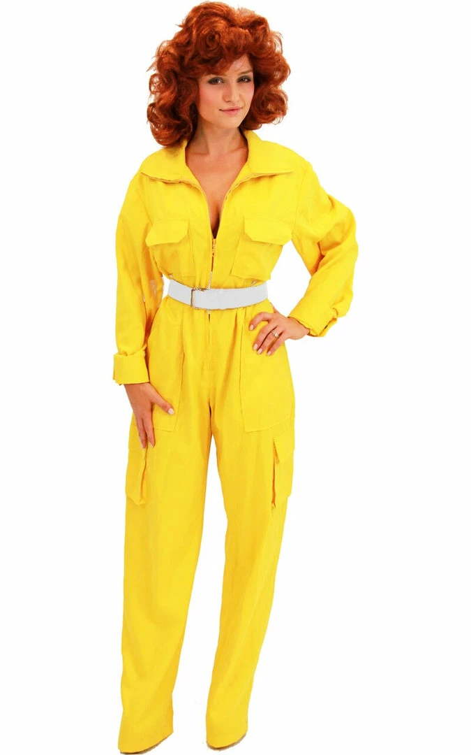 Costume Agent April O' Neil Yellow Ladies Costume Jumpsuit 3 Costume Agent April O' Neil Yellow Ladies Costume Jumpsuit