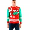 Junk Food Sweaters & Sweatshirts TMNT Big Turtle Face Ugly Christmas Sweater