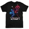 Mighty Fine Shirts / Tops Tron Battle Grid Black Adult T-shirt