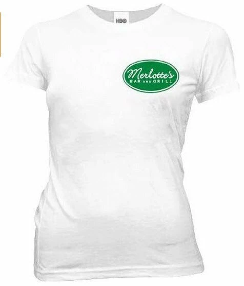 T-Shirt City Apparel True Blood Merlottes Bar And Grill Juniors White T-shirt Shirts / Tops 3 T-Shirt City Apparel True Blood Merlottes Bar And Grill Juniors White T-shirt Shirts / Tops