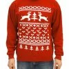 Costume Agent Two Prancing Reindeer XOXO Tree & Heart Sweatshirt Sweaters & Sweatshirts