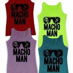 Freeze Tank Tops WWE Old School Macho Man Glasses Tank Top