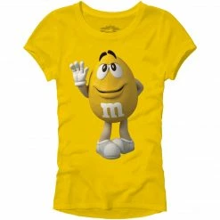 Mad Engine M&M's Candy Character Face Juniors T-Shirt Women's Shirts